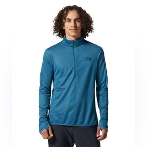 Mountain Hardwear. Airmesh 1/2 Zip. Caspian Blue. Size Medium.